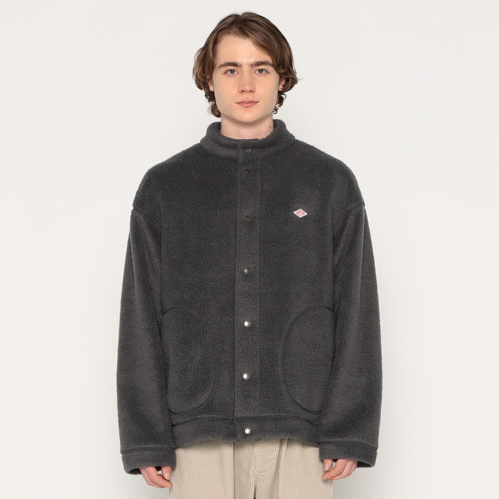 MEN'S DOUBLE FACE BOA STAND COLLAR CARDIGAN｜CUT AND SEWN