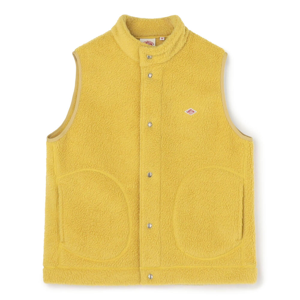 MEN'S DOUBLE FACE BOA STAND COLLAR VEST｜CUT AND SEWN｜DANTON