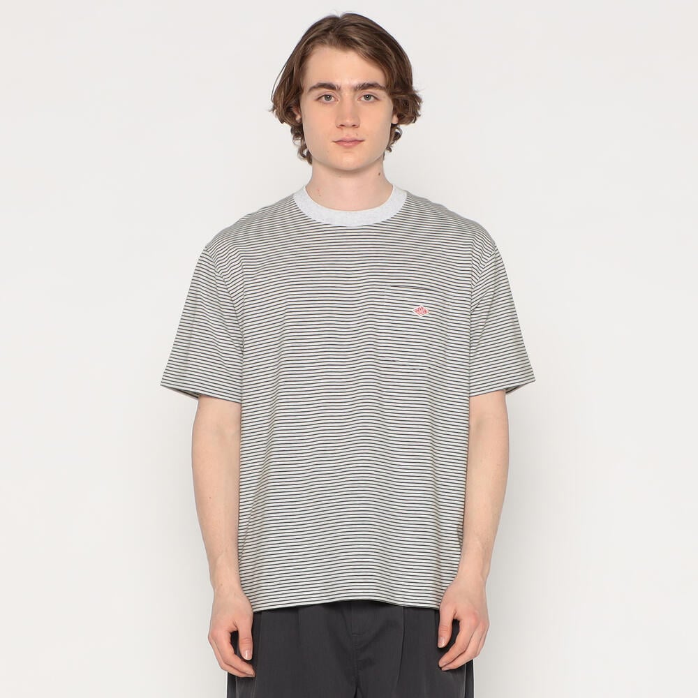 MEN'S SHORT SLEEVE POCKET T-SHIRT STRIPE｜CUT AND SEWN｜DANTON