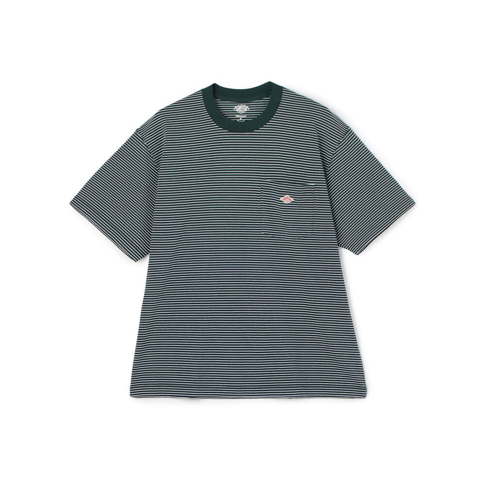 MEN'S SHORT SLEEVE POCKET T-SHIRT STRIPE｜CUT AND SEWN