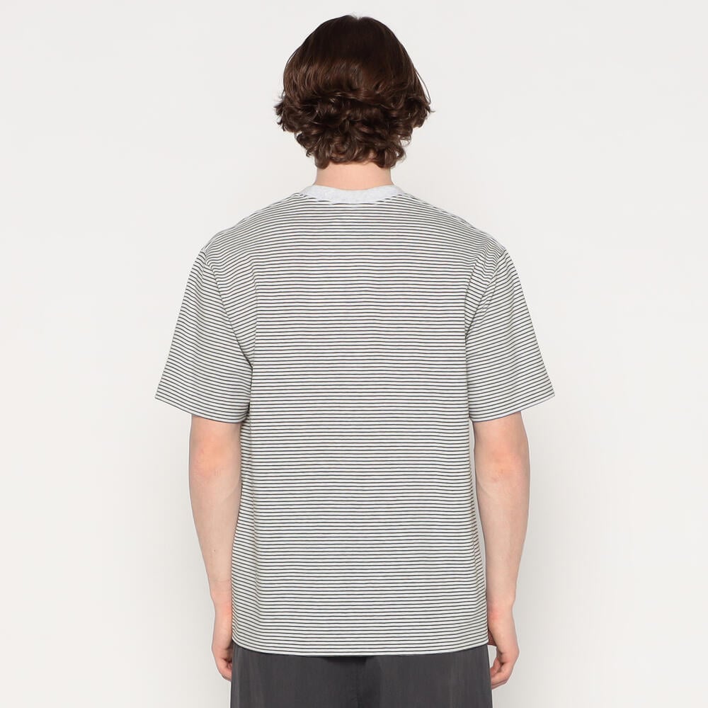 MEN'S SHORT SLEEVE POCKET T-SHIRT STRIPE｜CUT AND SEWN