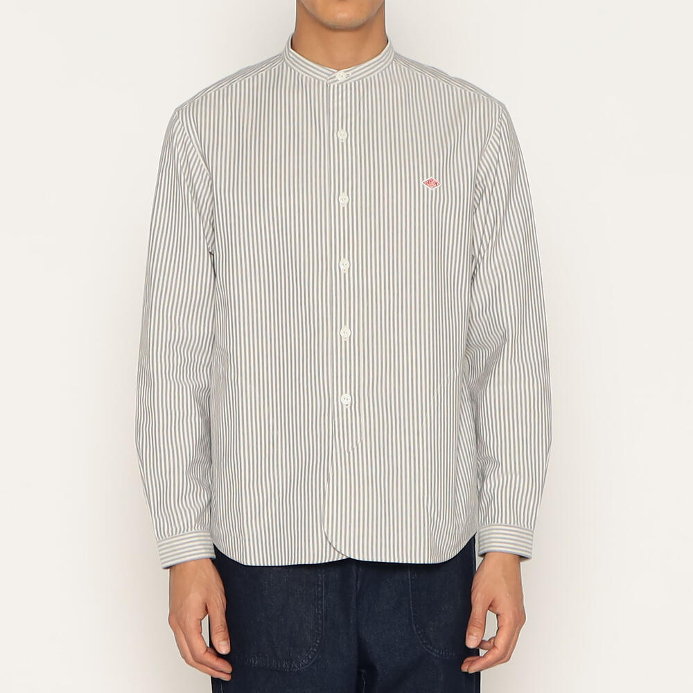 MEN'S OXFORD BAND COLLAR SHIRT PATTERN｜SHIRT｜DANTON(ダントン
