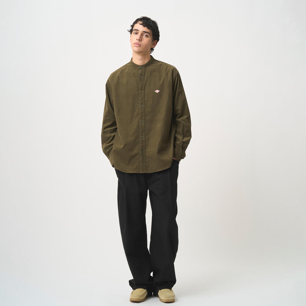 Corduroy Band Collar Jacket SUAF286 ooa MEN'S CORDUROY BAND COLLAR