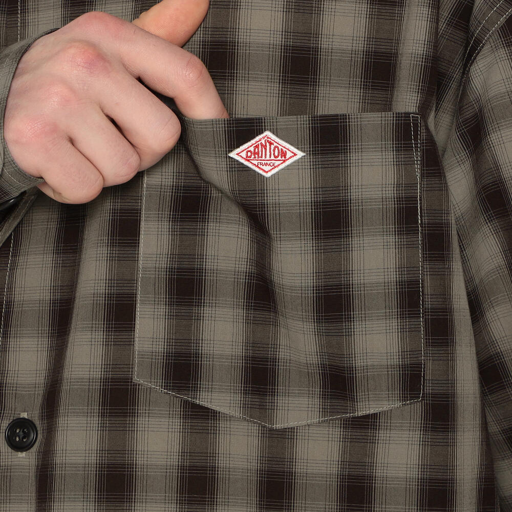 ［ゆーみん]DANTON MEN'S COTTON TYPEWRITER WRINKLED SHIRT｜SHIRT｜DANTON