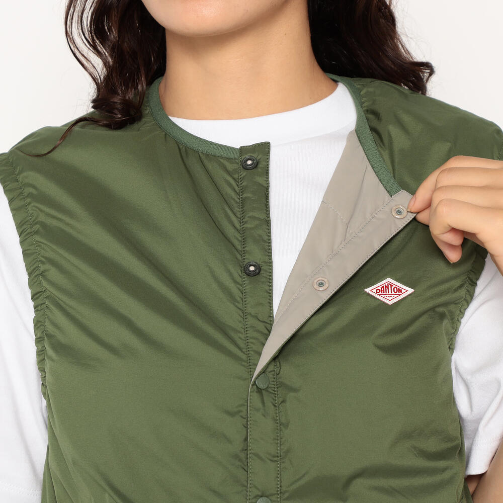 Women's Insulation Collarless Vest｜VEST｜DANTON(ダントン)｜DANTON