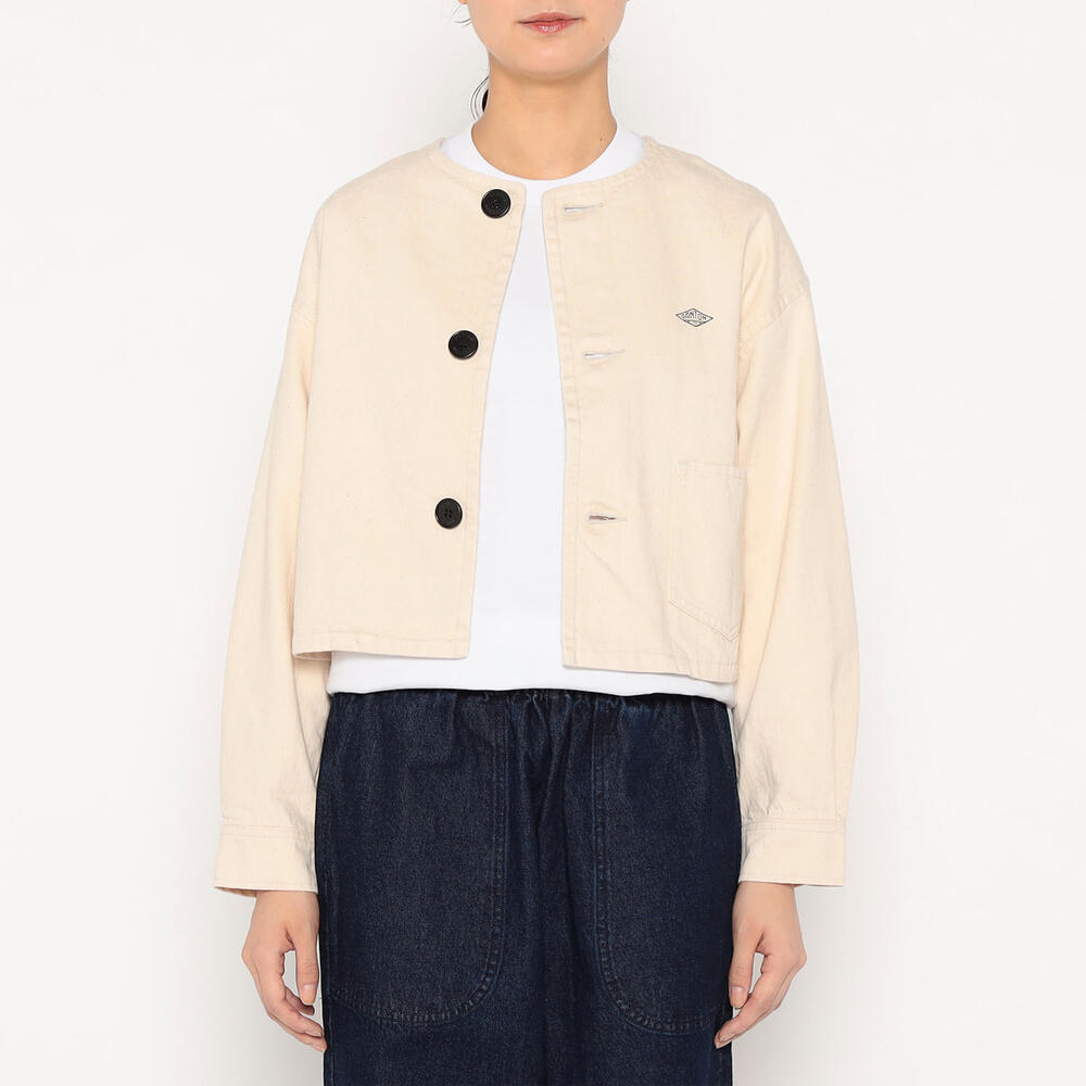 Women's Cotton Drill Collarless Short Jacket｜JACKET｜DANTON