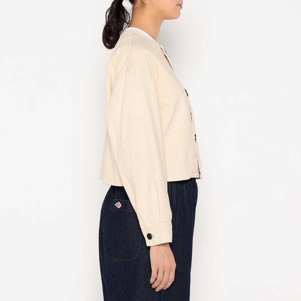 Women's Cotton Drill Collarless Short Jacket｜JACKET｜DANTON
