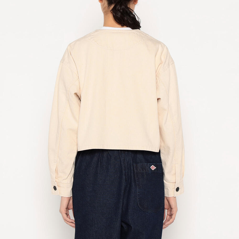 Women's Cotton Drill Collarless Short Jacket｜JACKET｜DANTON