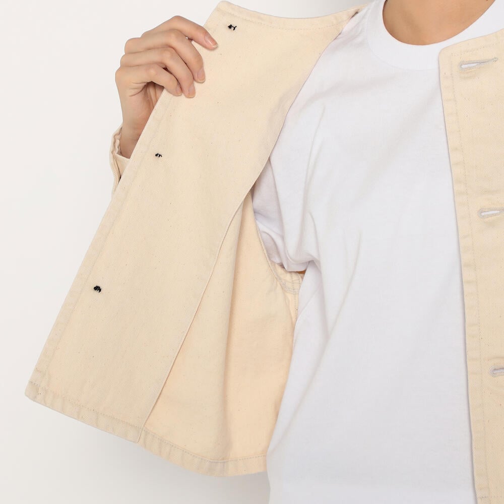 Women's Cotton Drill Collarless Short Jacket｜JACKET｜DANTON