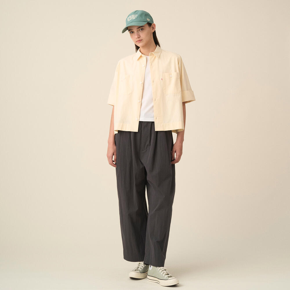 Women's C/N Twill Double Pleated Easy Pants｜PANTS｜DANTON