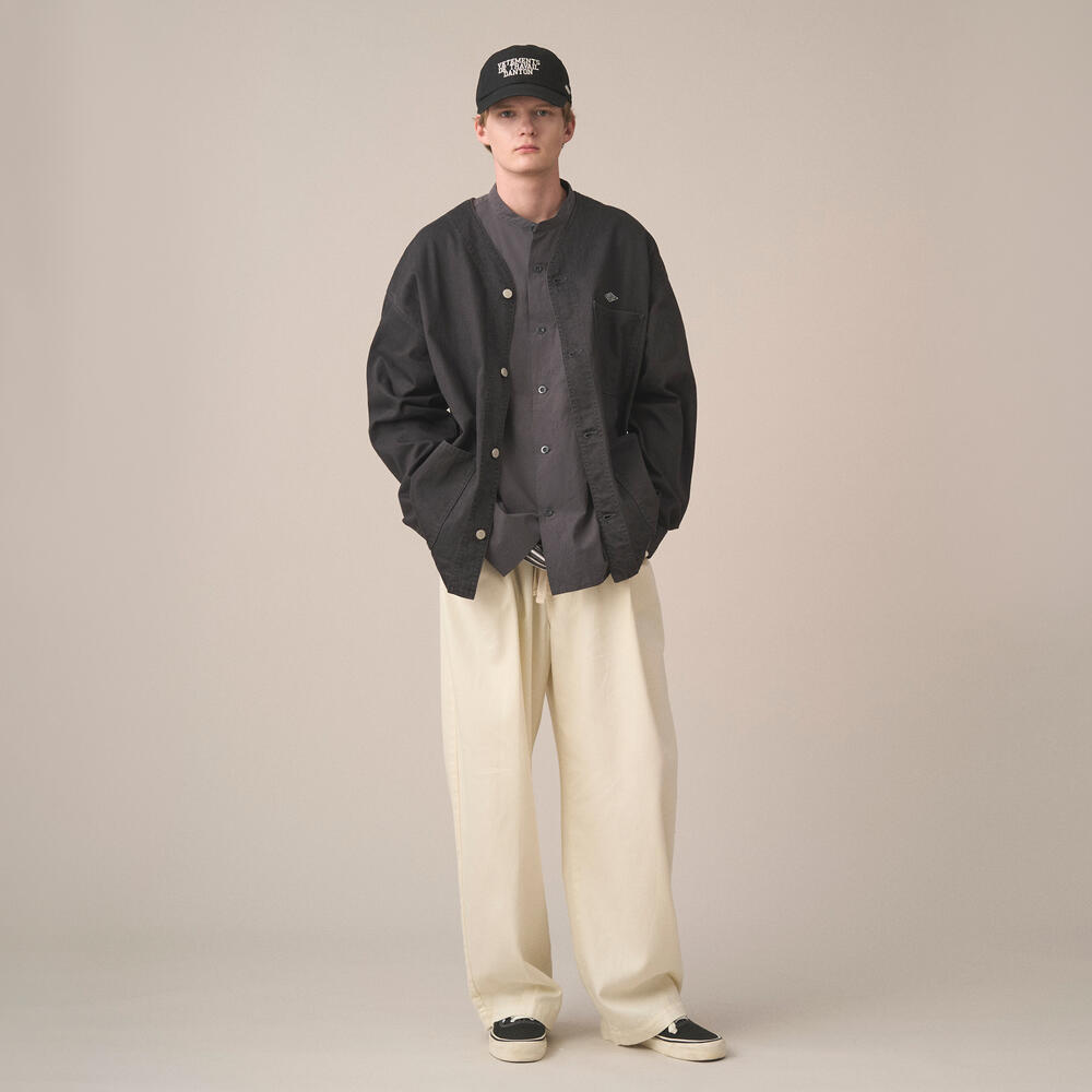 Men's Cotton Drill Collarless Jacket｜JACKET｜DANTON(ダントン