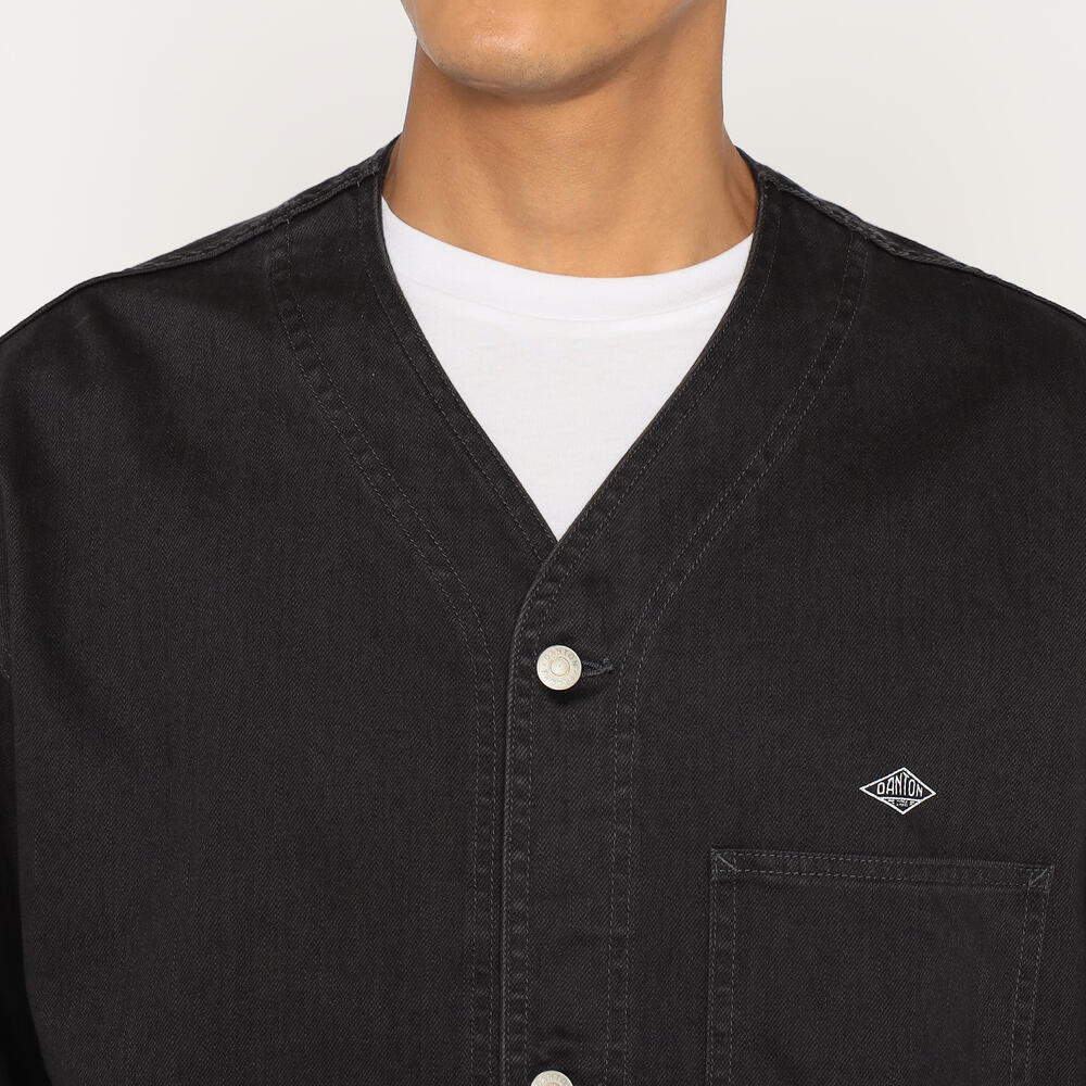 Men's Cotton Drill Collarless Jacket｜JACKET｜DANTON(ダントン