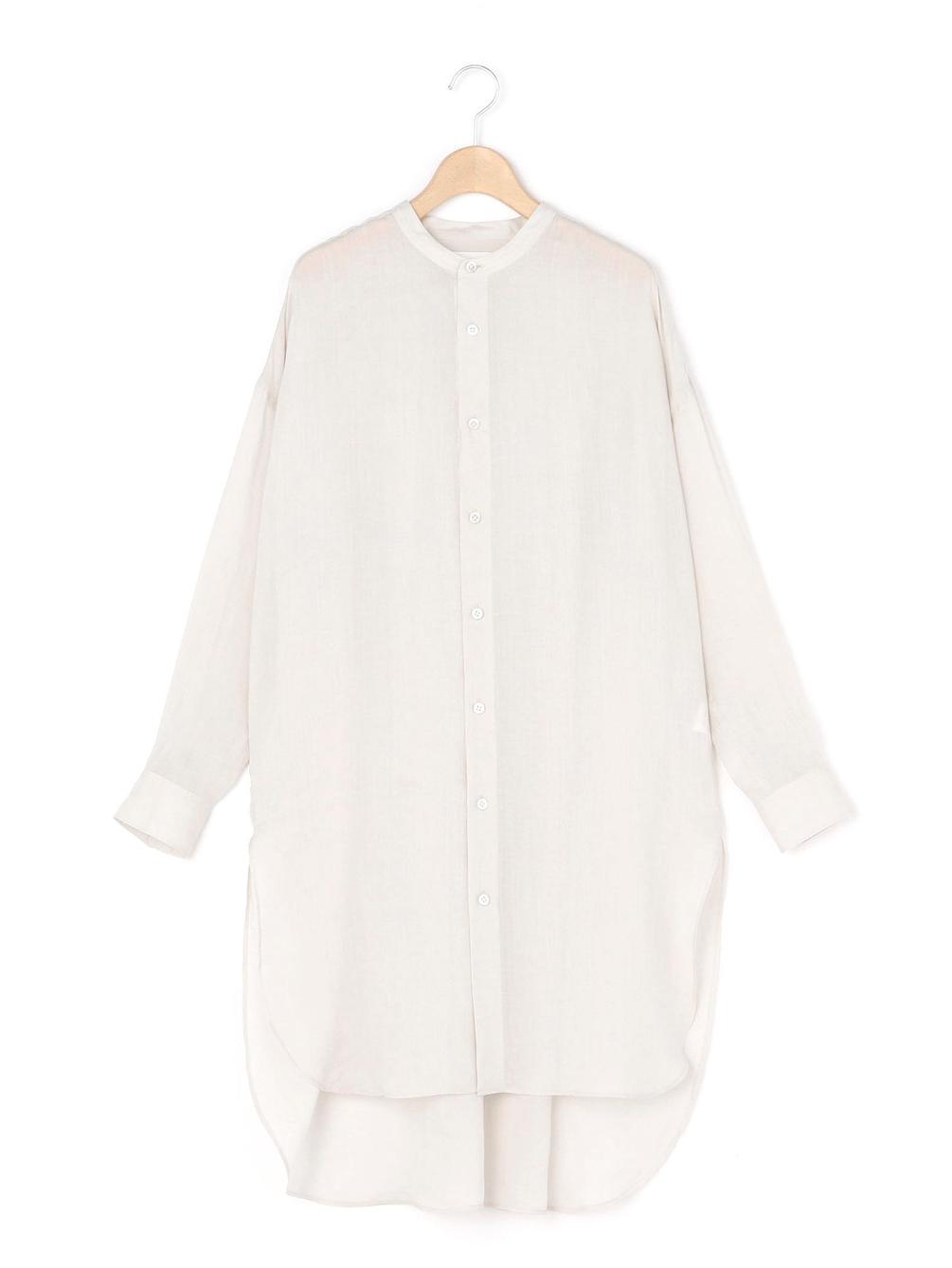 別注 ラミーバンドカラーロングシャツ Ram Women すべてのdress Bshop ビショップ Bshop Online Store