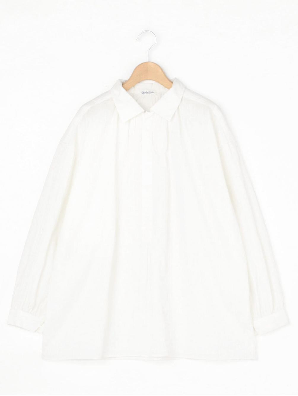 ギャザープルオーバーシャツ White Women Shirt Bshop ビショップ Bshop Online Store ギャザープルオーバーシャツ White Women Shirt Bshop ビショップ Bshop Online Store
