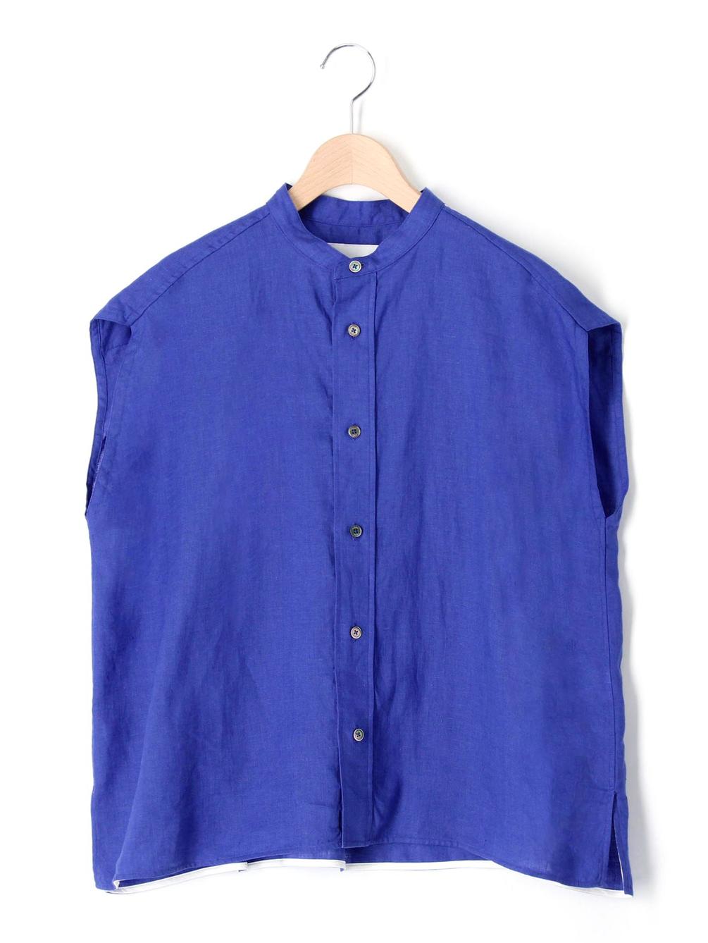 別注 フレンチスリーブバンドカラーシャツ Women Shirt Bshop ビショップ Bshop Online Store 別注 フレンチスリーブバンドカラーシャツ Women Shirt Bshop ビショップ Bshop Online Store
