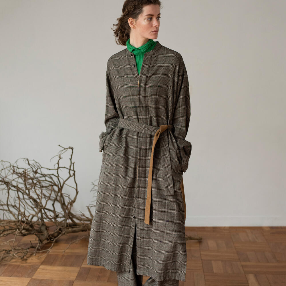 ジーロンラム バンドカラードレス Mv Women Dress Bshop ビショップ Bshop Online Store