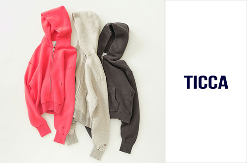 TICCA｜ふっくらとした風合いのビショップ別注パーカー。