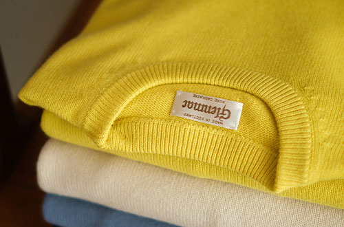 Glenmac｜クラシカルな印象のカシミヤニット。