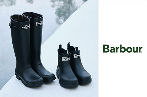 Barbour｜普遍的なルックスのレインブーツ。
