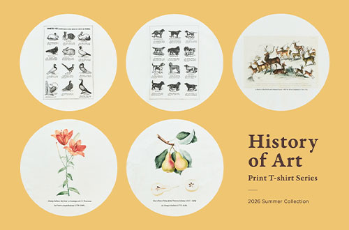History of Art｜繊細なタッチで描かれたTシャツコレクション。