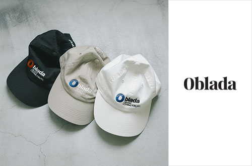 Oblada｜〈別注〉ロゴ刺繍6パネルキャップ。