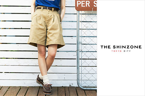 THE SHINZONE｜ウエストに入ったツータックが特徴的なショーツ。