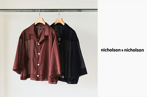 nicholson & nicholson｜〈別注〉上品な透け感のシアーシャツ。